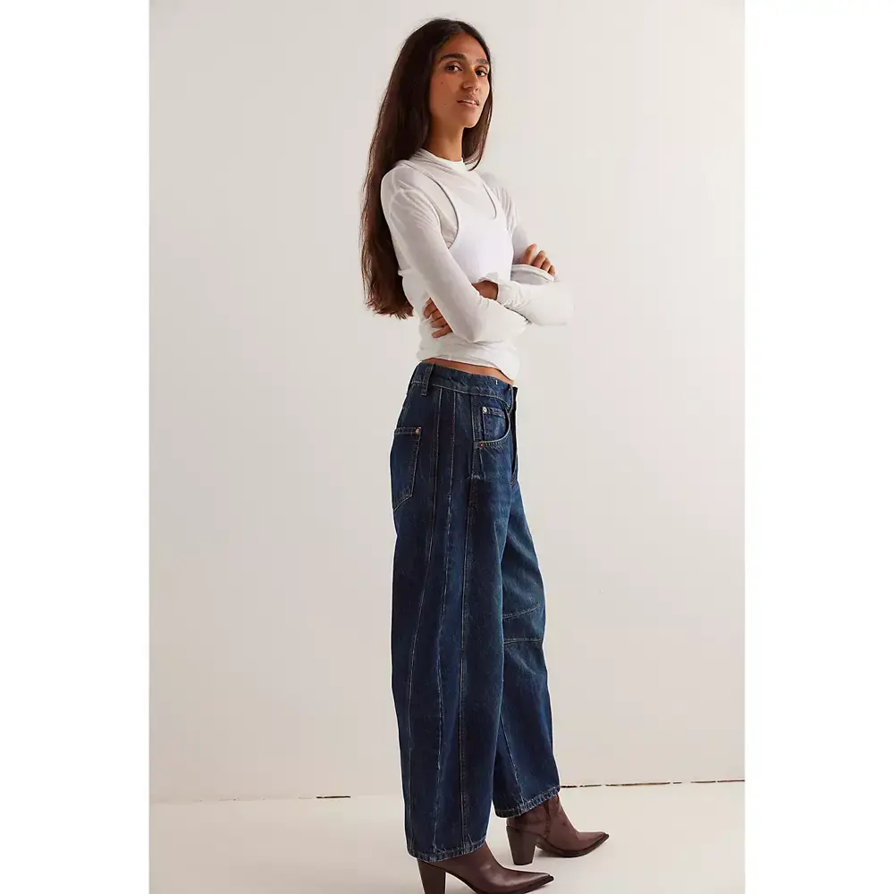 Free People Good Luck Mid Rise Barrel